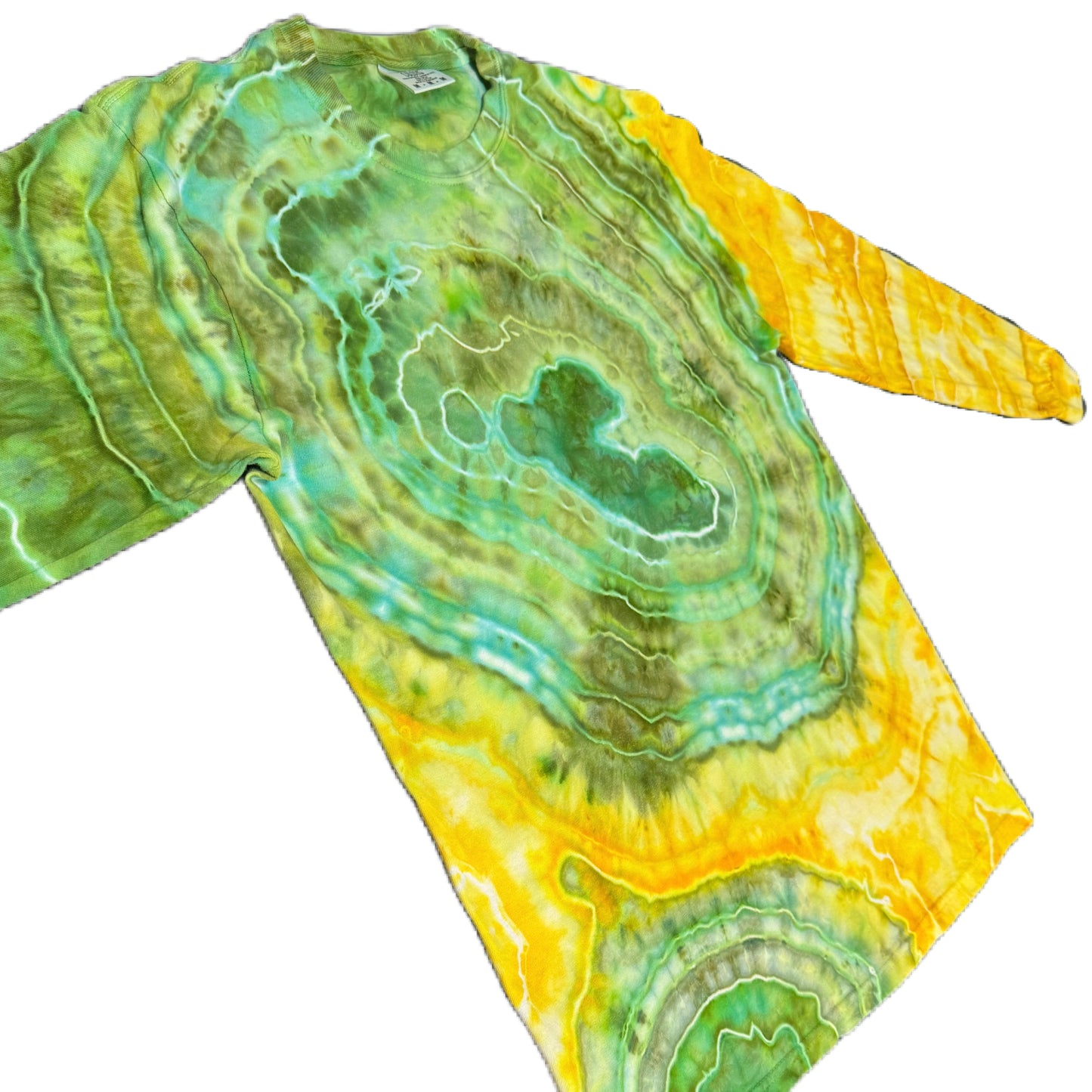 Grateful Mountain Tie Dye L/S 50/50 Golden Forest Geode Size MED