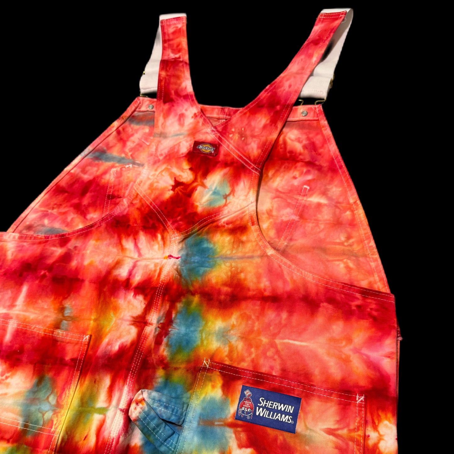 Overall Bibs Dickies Red Gold & Blue 40W/ 30L