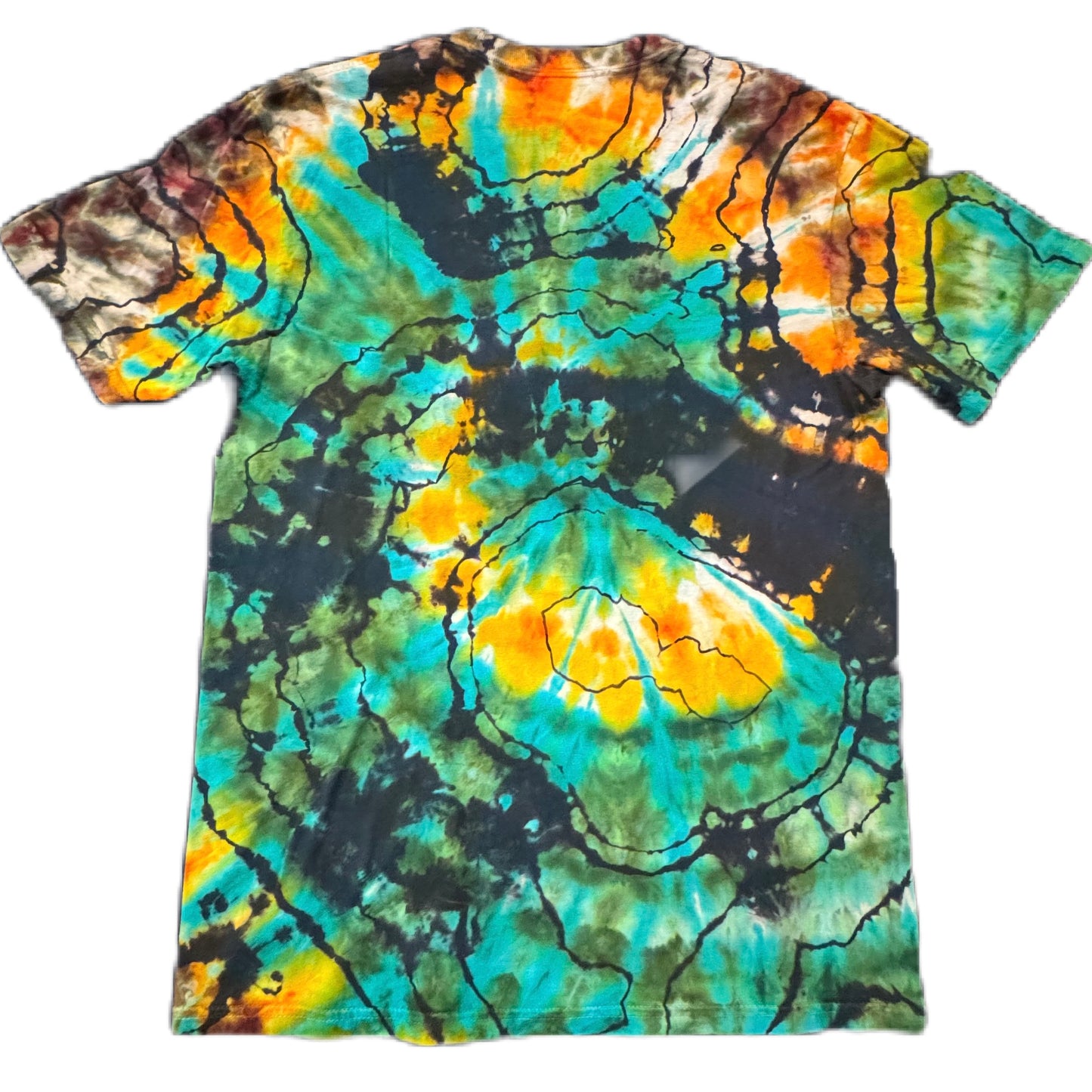 B.M.F.S. /// Billy Strings Catch & Release Reversed Hypnosis Emerald Green & Gold Ice Dye /// Size MED