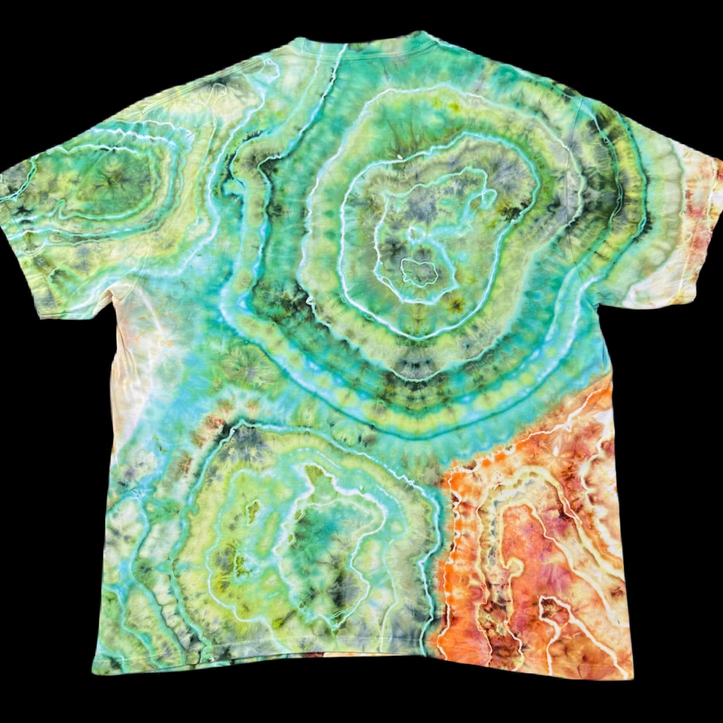 Grateful Mountain Tie Dye 50/50 Dragon Flame Geode Size XXL