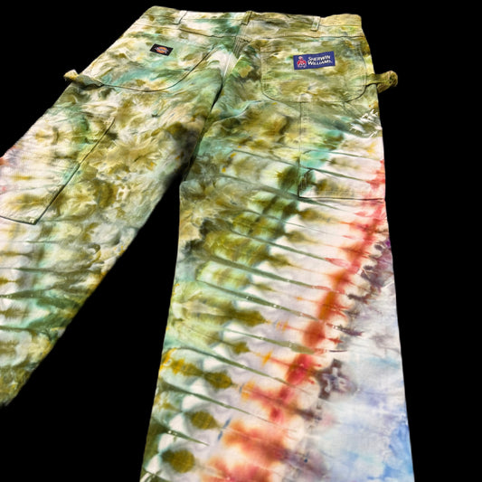 Pants /// Dickies Painters Crump V Moss & Alpine Ice Dye /// 34W 30L