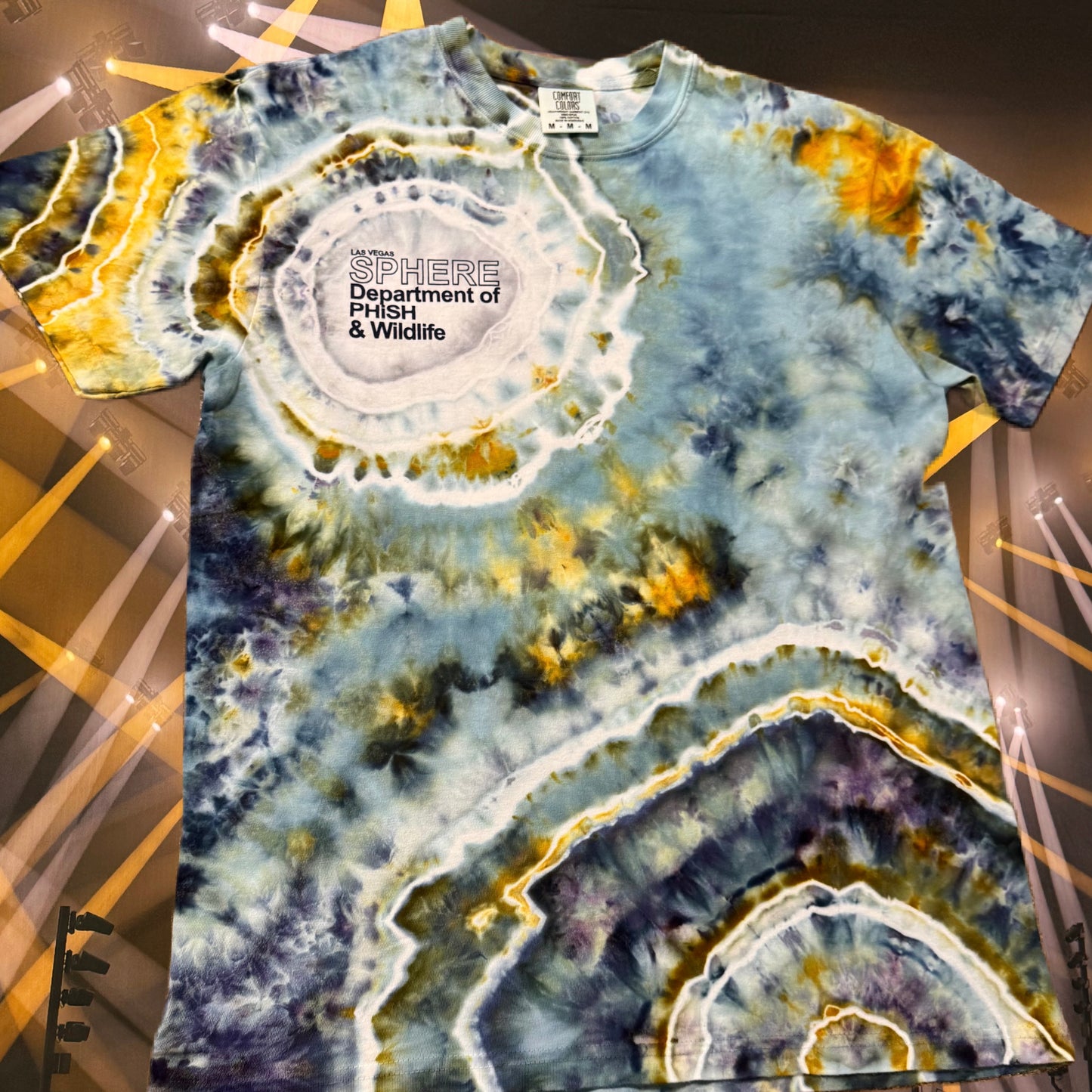 Available Now /// Las Vegas Sphere Department of PHiSH & Wildlife /// Avalon & Marigold Ice Dye (Available Sizes: MED, LRG, XL)