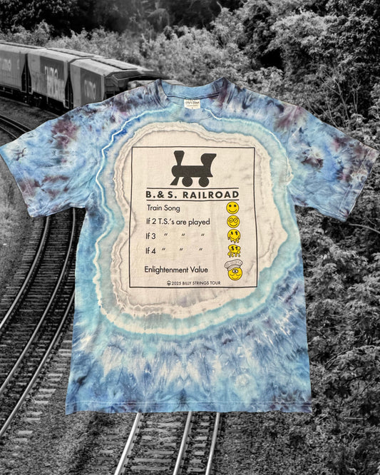 B. & S. Railroad Psychedelic Smokestack Snow Maiden Ice Dye /// Size LRG