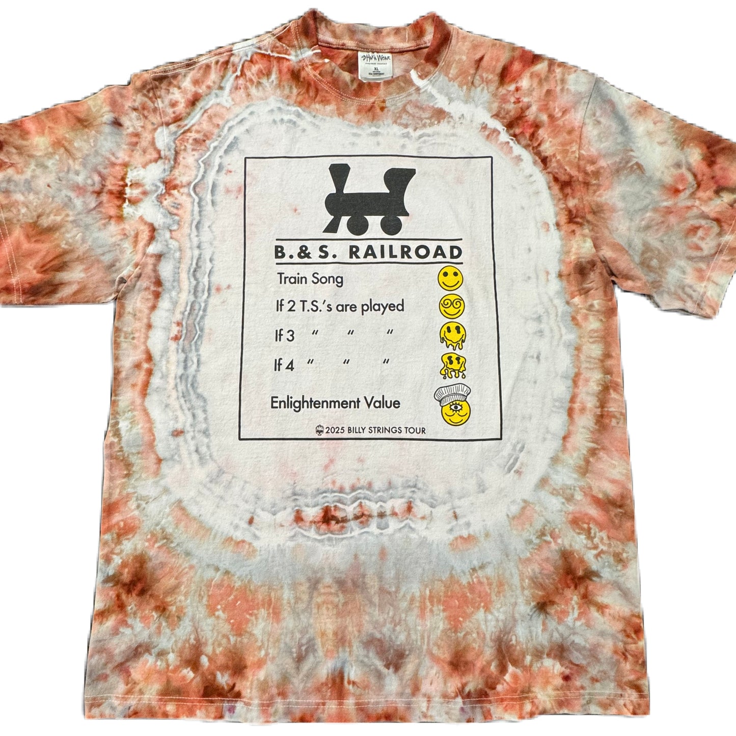 B. & S. Railroad Psychedelic Smokestack Blood Moon Ice Dye /// Size XL