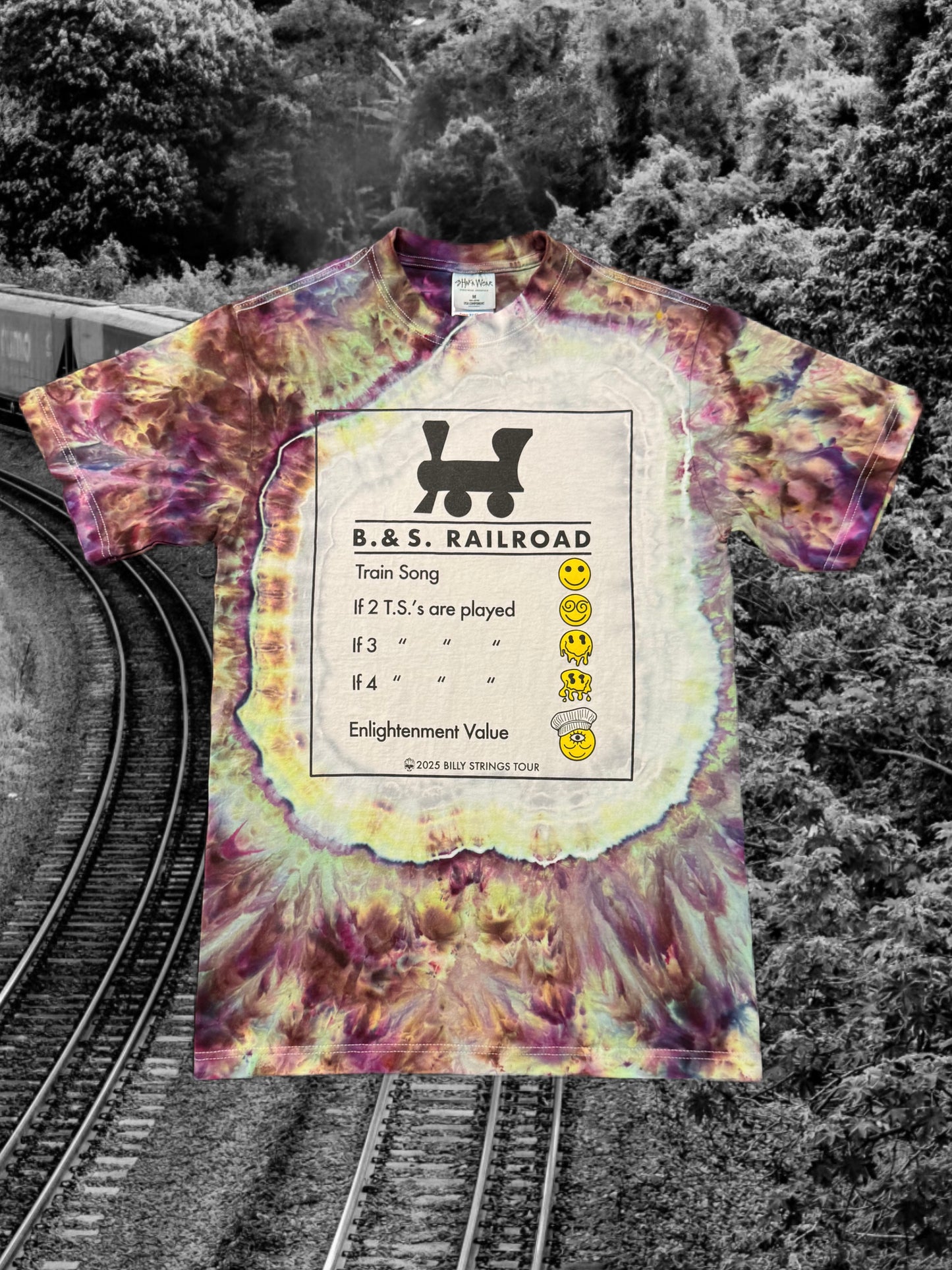 B. & S. Railroad Psychedelic Smokestack  Kaleidoscope Dye Size MED