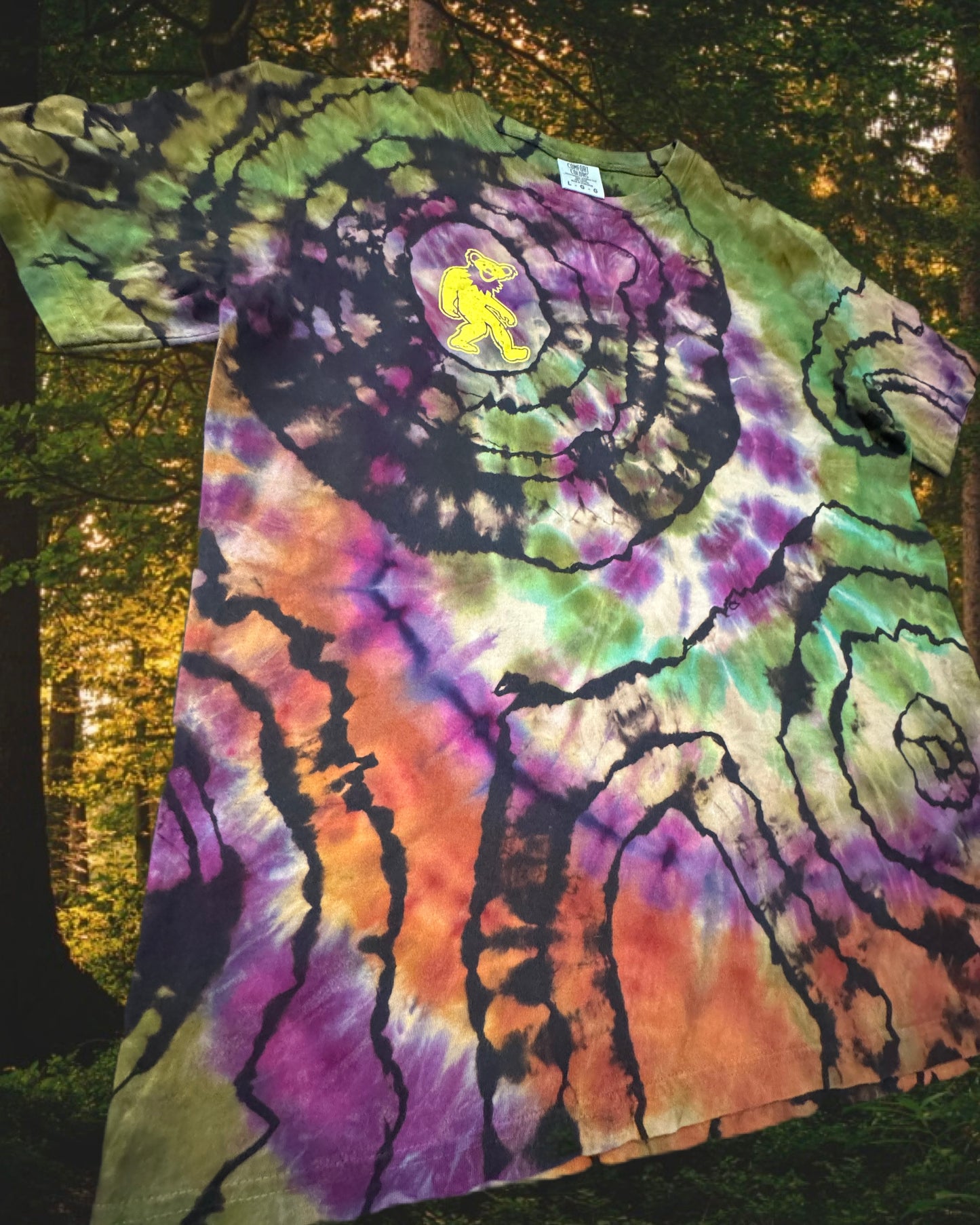 BearSquach Crossing Reversed Rusted Purps Ice Dye /// Size LRG