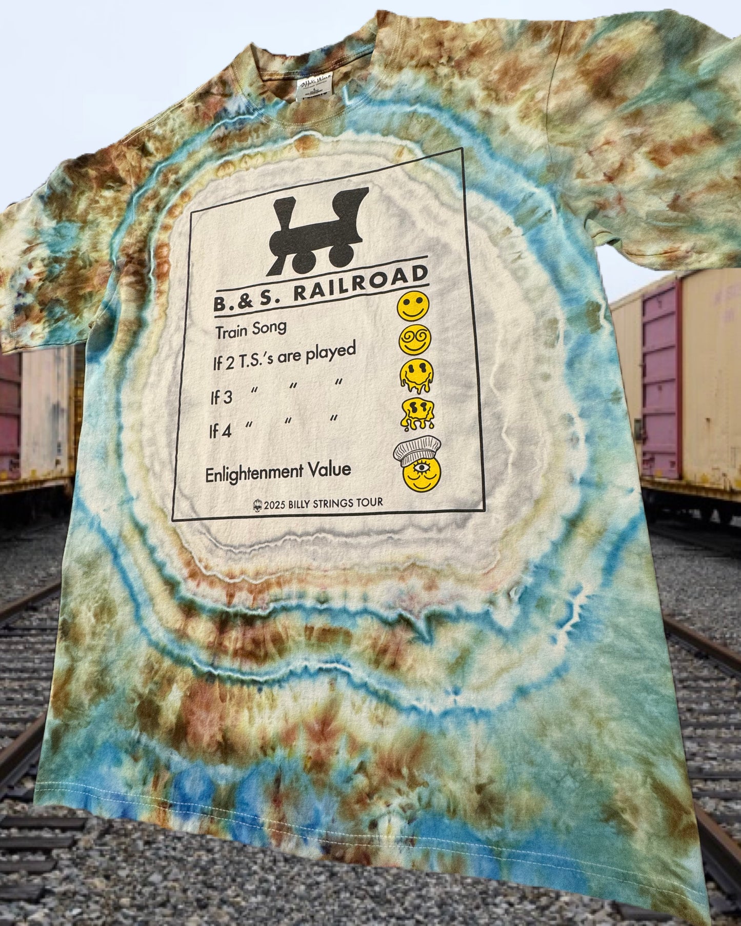 B. & S. Railroad Psychedelic Smokestack Wild Thing & Alpine Ice Dye /// Size LRG