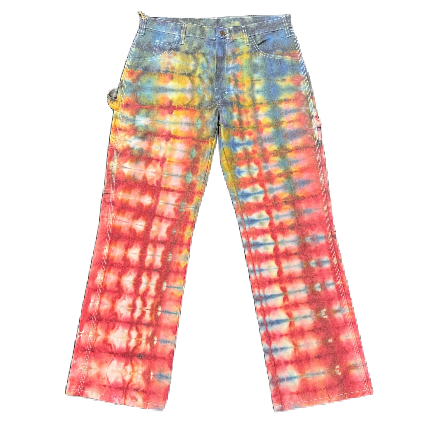 Painter Pants/ Dickies FLEX Layered Red/ Navy & Gold 32W/ 30L