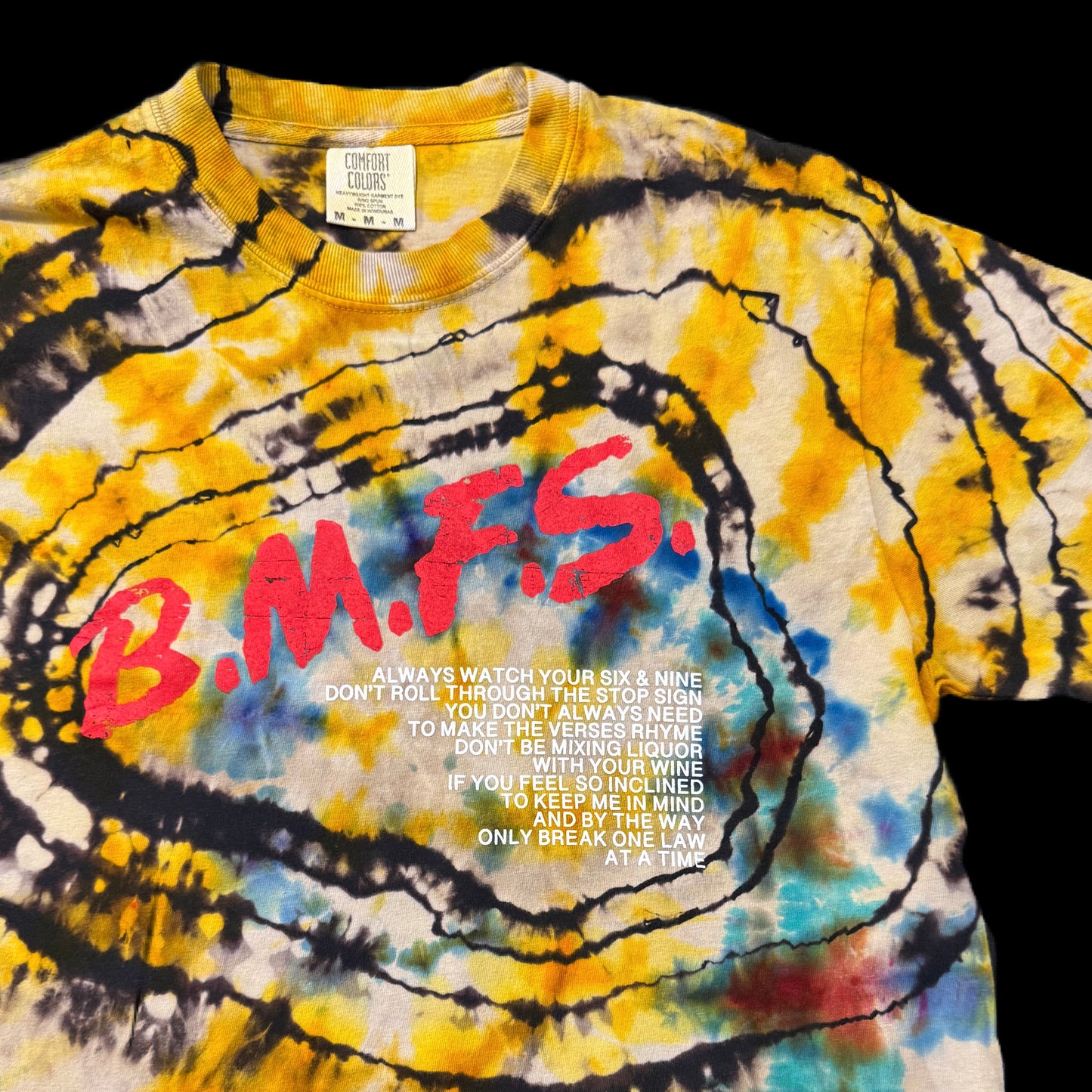 B.M.F.S. // Catch & Release Reverse Hypnosis Golden Tie Dye Size MED
