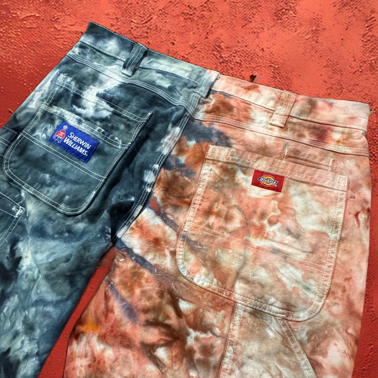 Pants /// Dickies Painters 50/50 Crump Smoke & Blood Moon Ice Dye /// Size 36W 32L