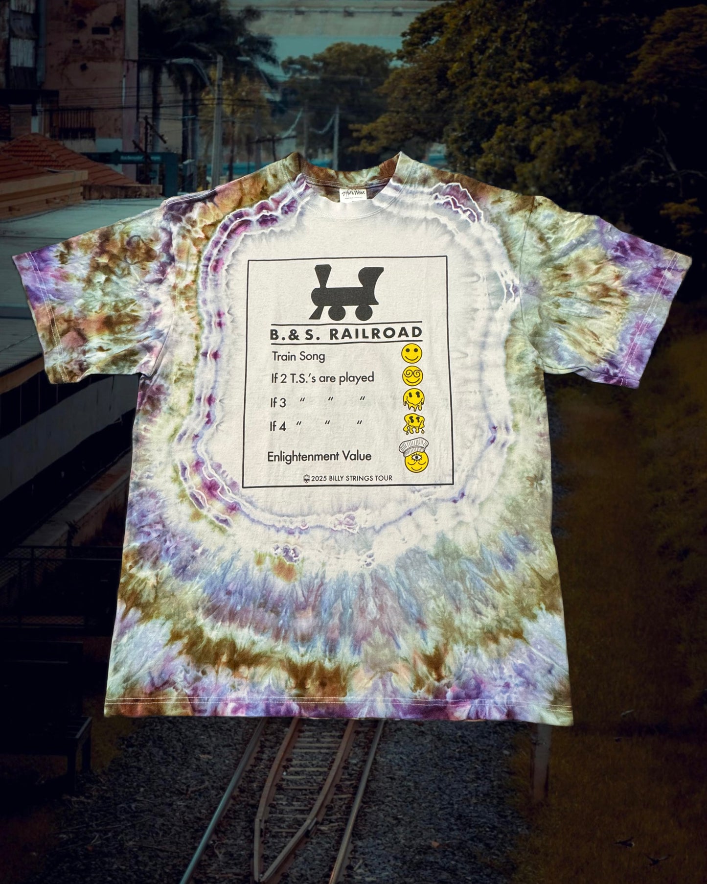 B. & S. Railroad Psychedelic Smokestack Deep Purple & Wild Thing /// Size XL