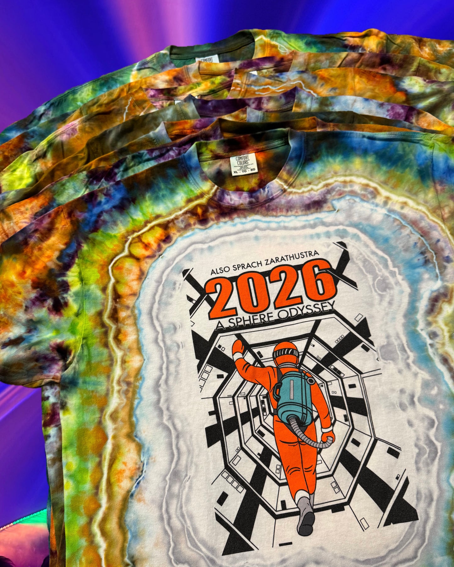 Available Now /// 2026 A Sphere Odyssey /// Rainbow Ice Dye (Available Sizes: MED & XL)