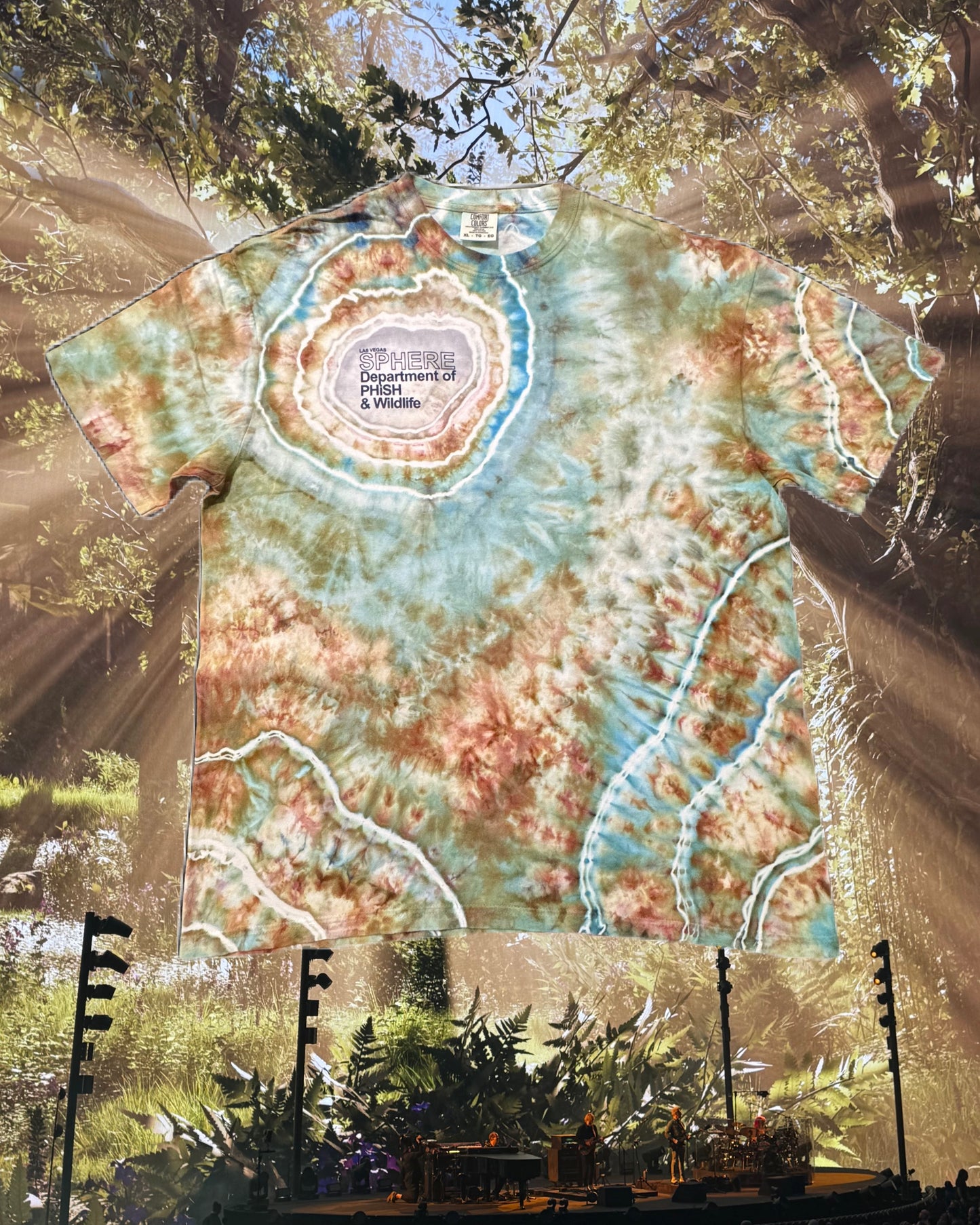 Available Now /// Las Vegas Sphere Department of PHiSH & Wildlife /// Wild Thing & Alpine Ice Dye (Available Sizes: MED, LRG, XL)
