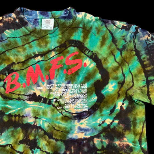B.M.F.S. // Catch & Release Reverse Hypnosis Moss Tie Dye Size XL