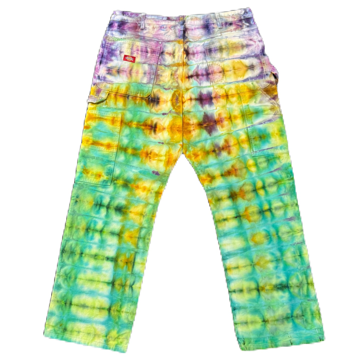 Painter Pants/ Dickies Layered Purps/ Gold & Green 40W/ 32L