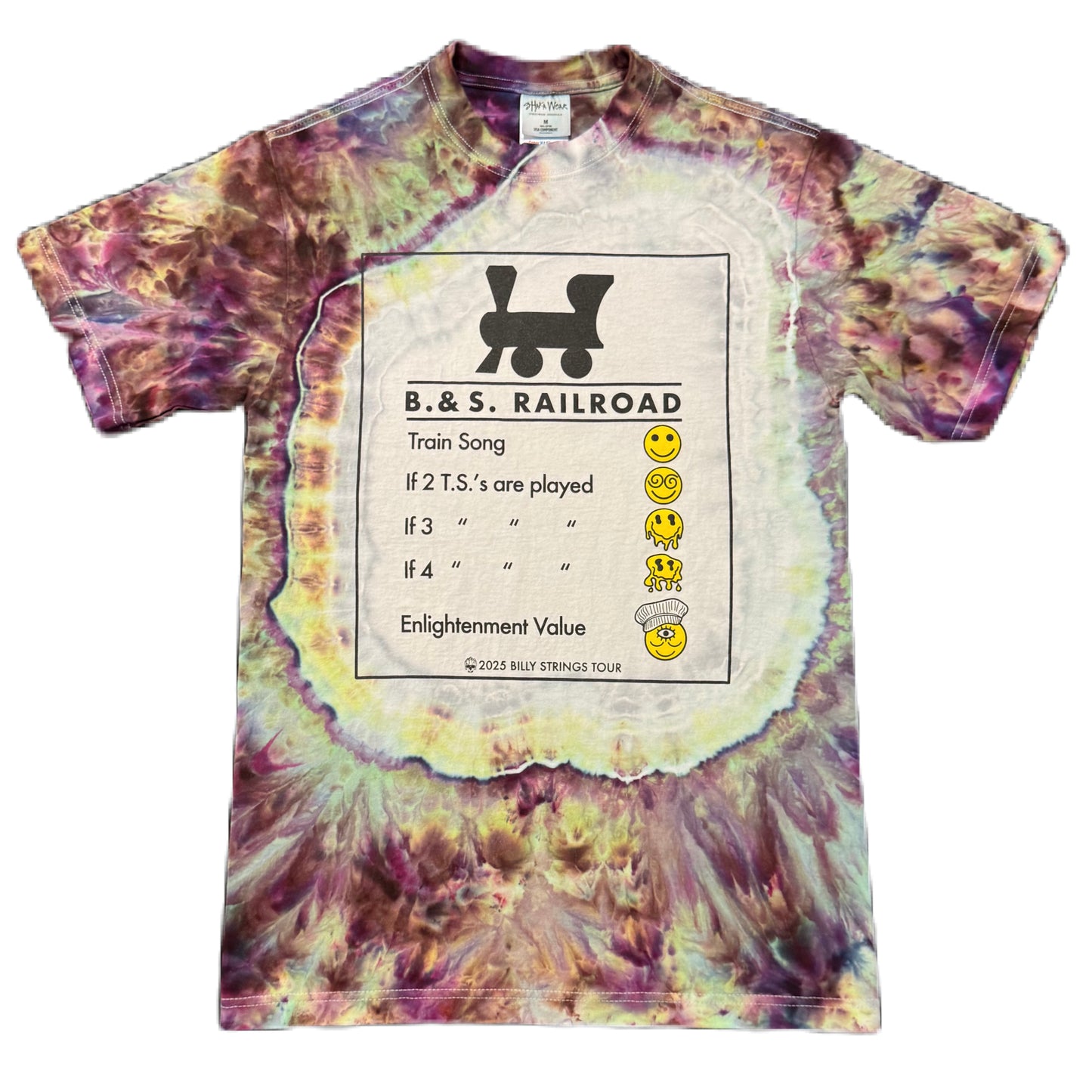 B. & S. Railroad Psychedelic Smokestack  Kaleidoscope Dye Size MED