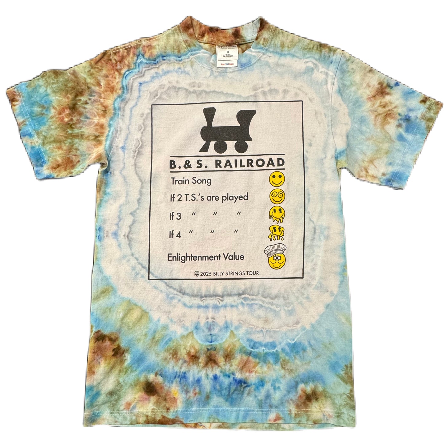 B. & S. Railroad Psychedelic Smokestack Wild Thing & Alpine Ice Dye /// Size MED