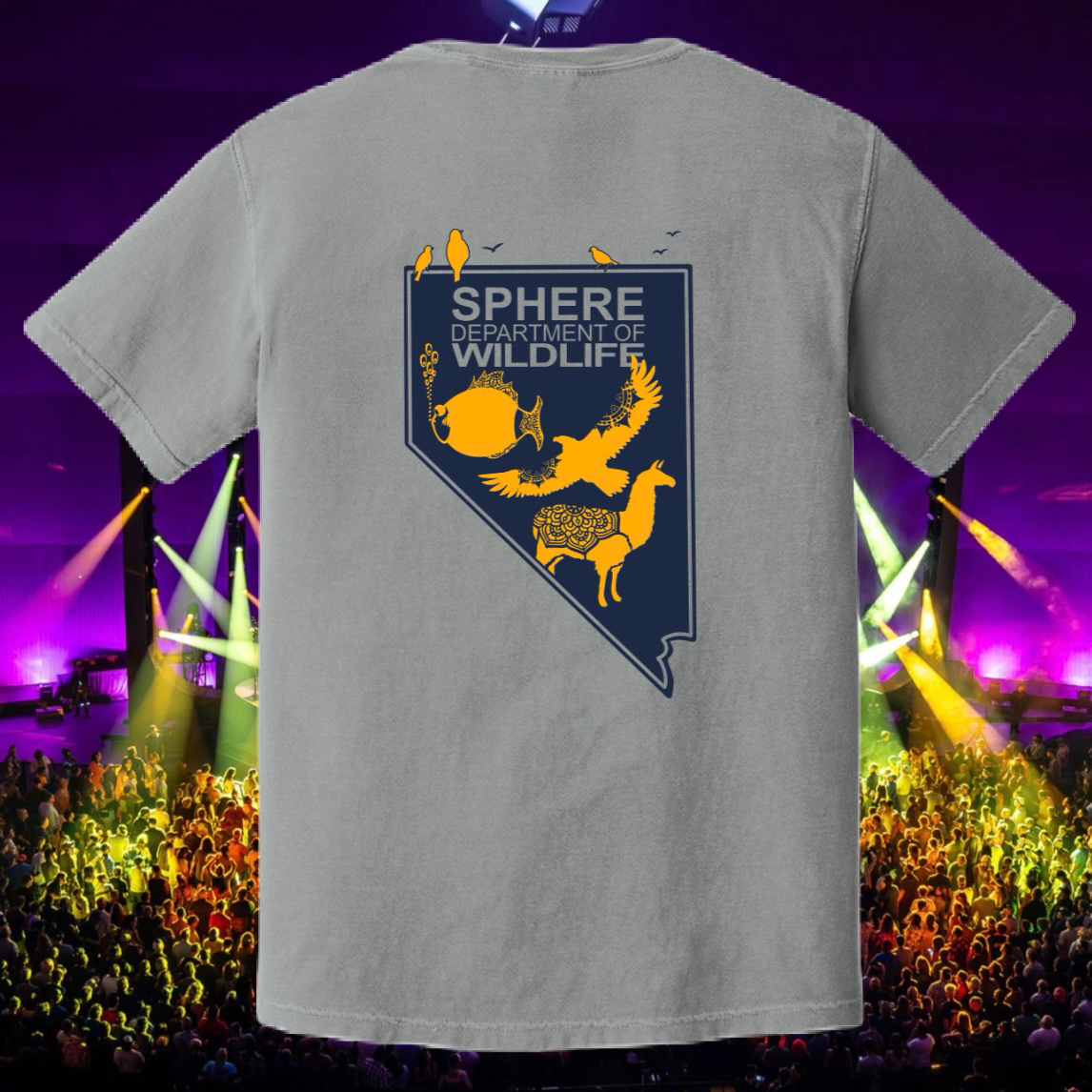 Available Now /// Las Vegas Sphere PHiSH & Wildlife Dept. Shirt