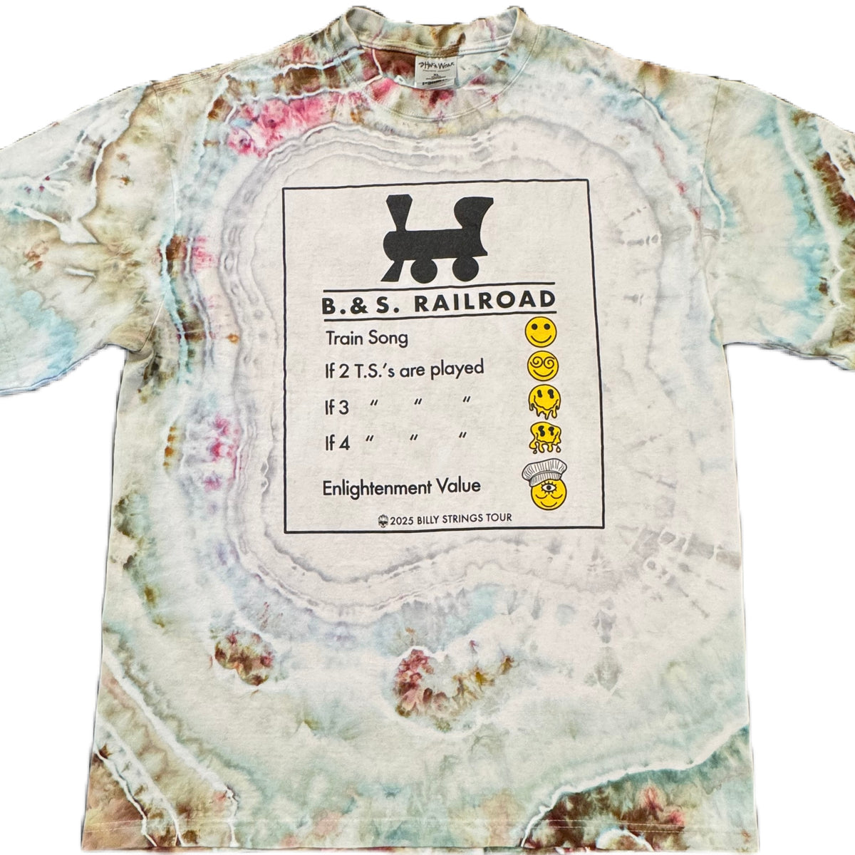 B. & S. Railroad Train Songs /// Wild Blossom Ice Dye /// Size XL