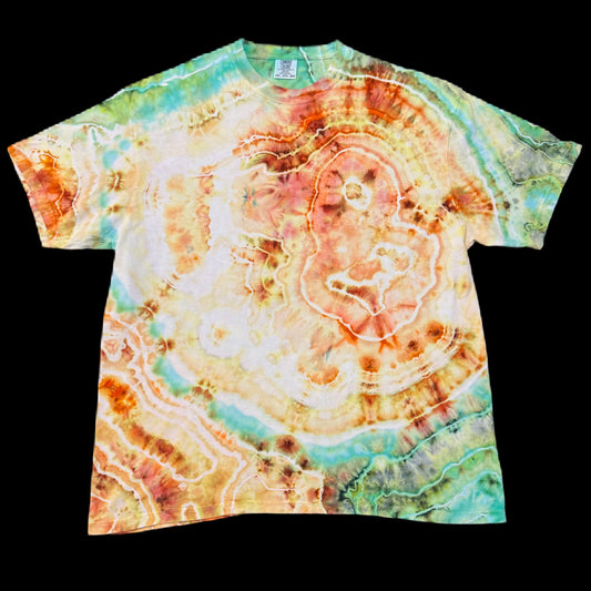 Grateful Mountain Tie Dye 50/50 Dragon Flame Geode Size XXL