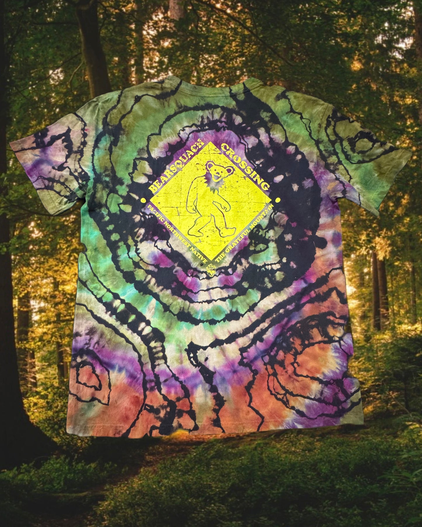 BearSquach Crossing Reversed Rusted Purps Ice Dye /// Size LRG