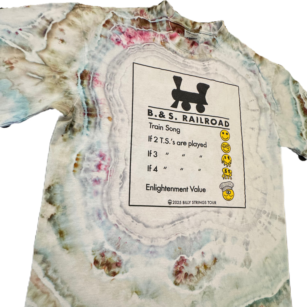 B. & S. Railroad Train Songs /// Wild Blossom Ice Dye /// Size XL
