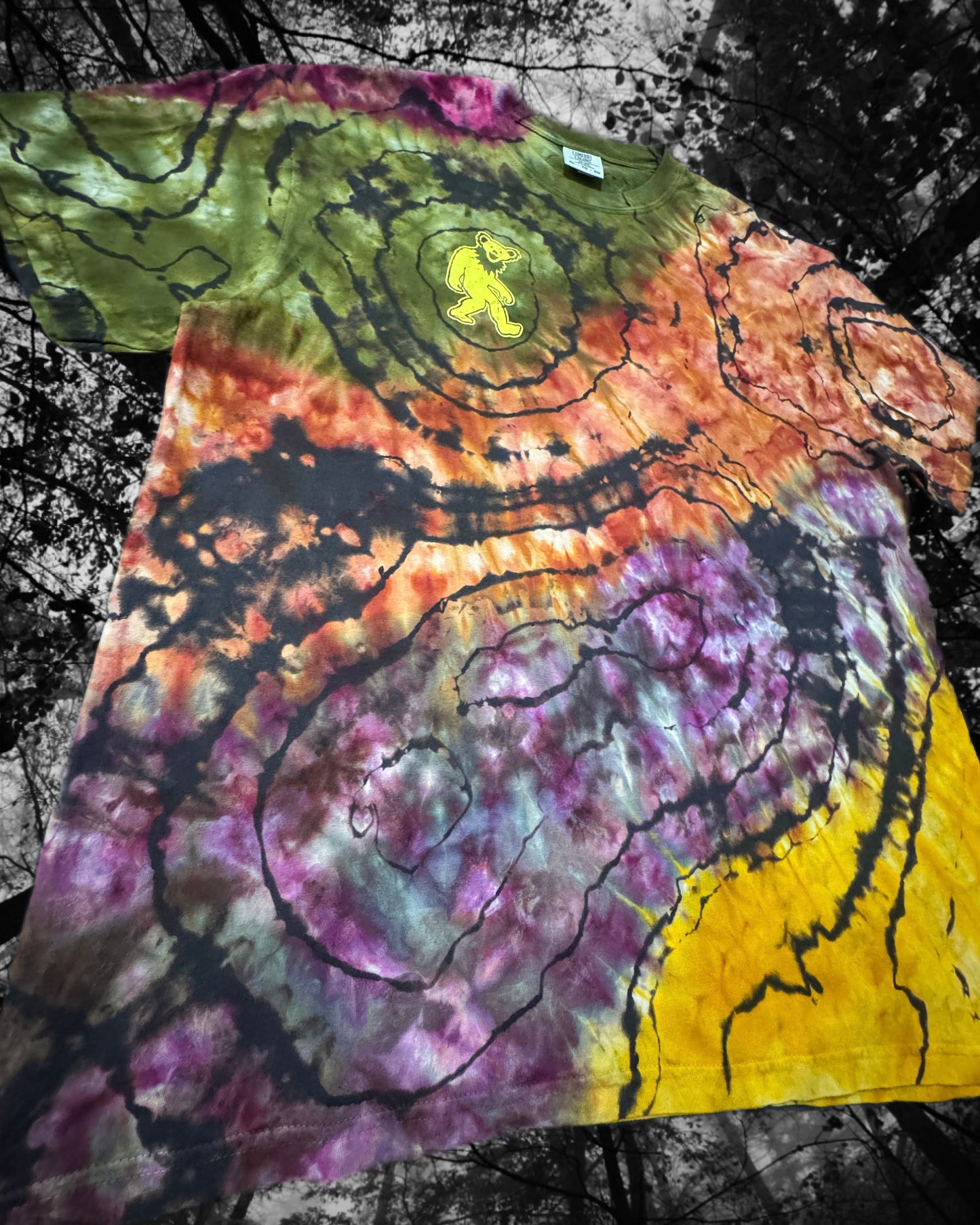 BearSquach Crossing Reversed Autumn Ice Dye /// Size XL