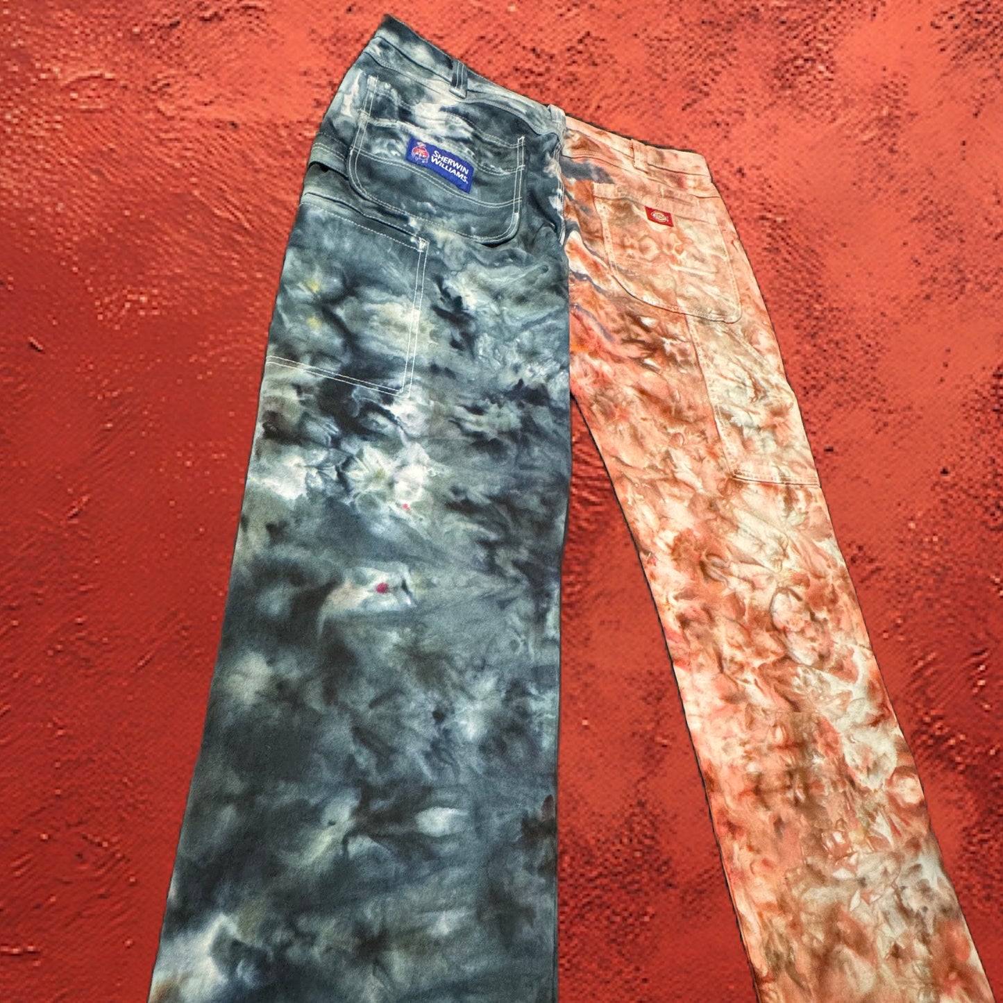 Pants /// Dickies Painters 50/50 Crump Smoke & Blood Moon Ice Dye /// Size 36W 32L