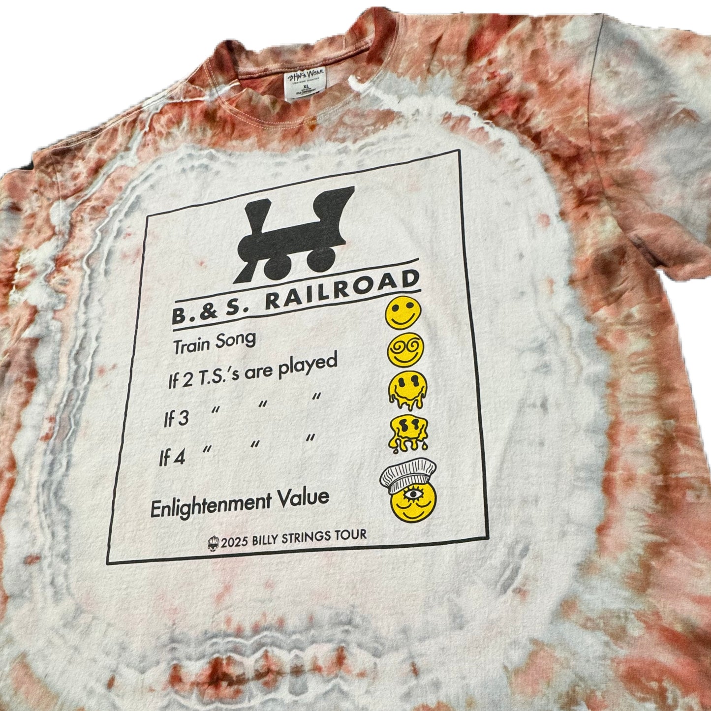 B. & S. Railroad Psychedelic Smokestack Blood Moon Ice Dye /// Size XL