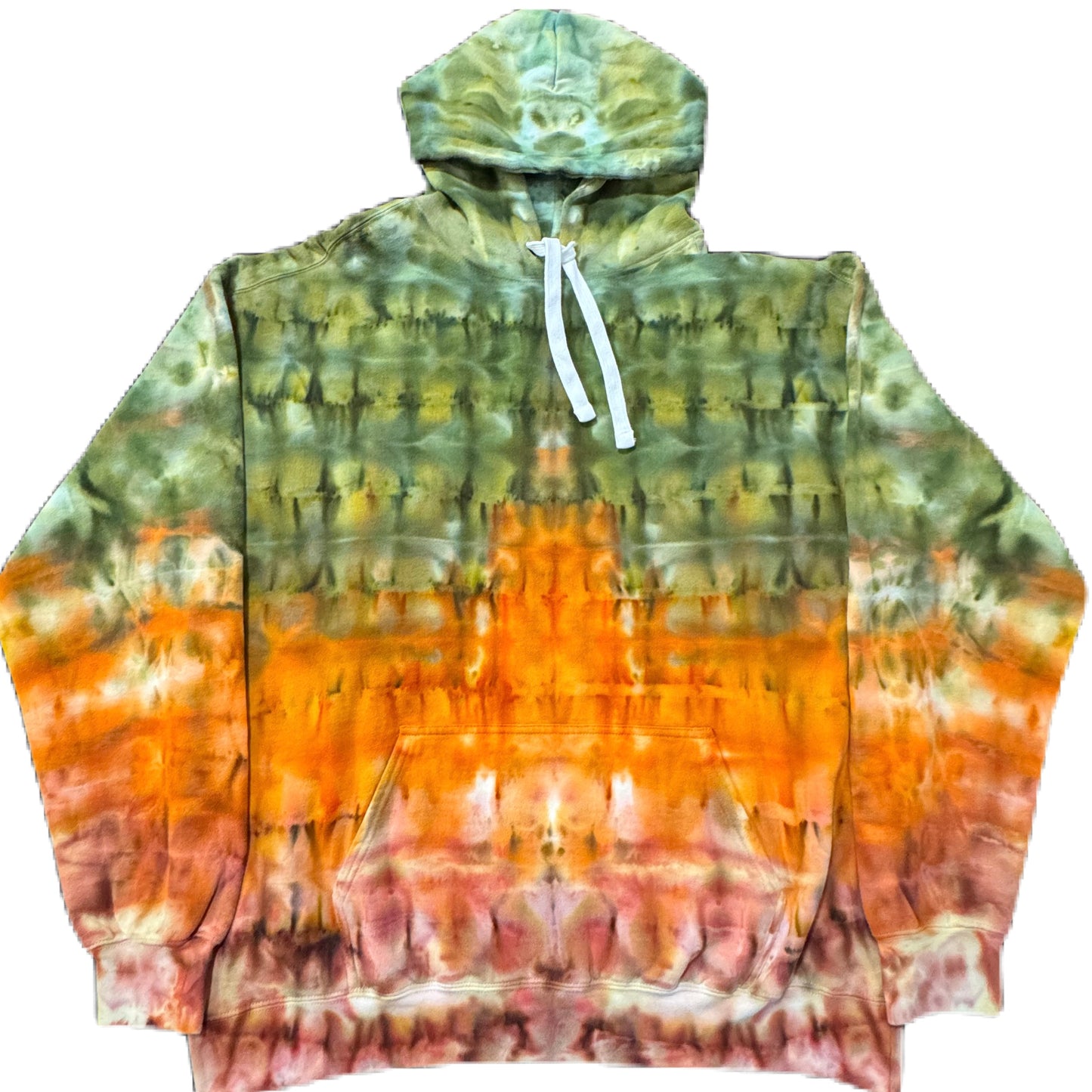Hoodie /// Layered Autumn Ice Dye /// Size XL