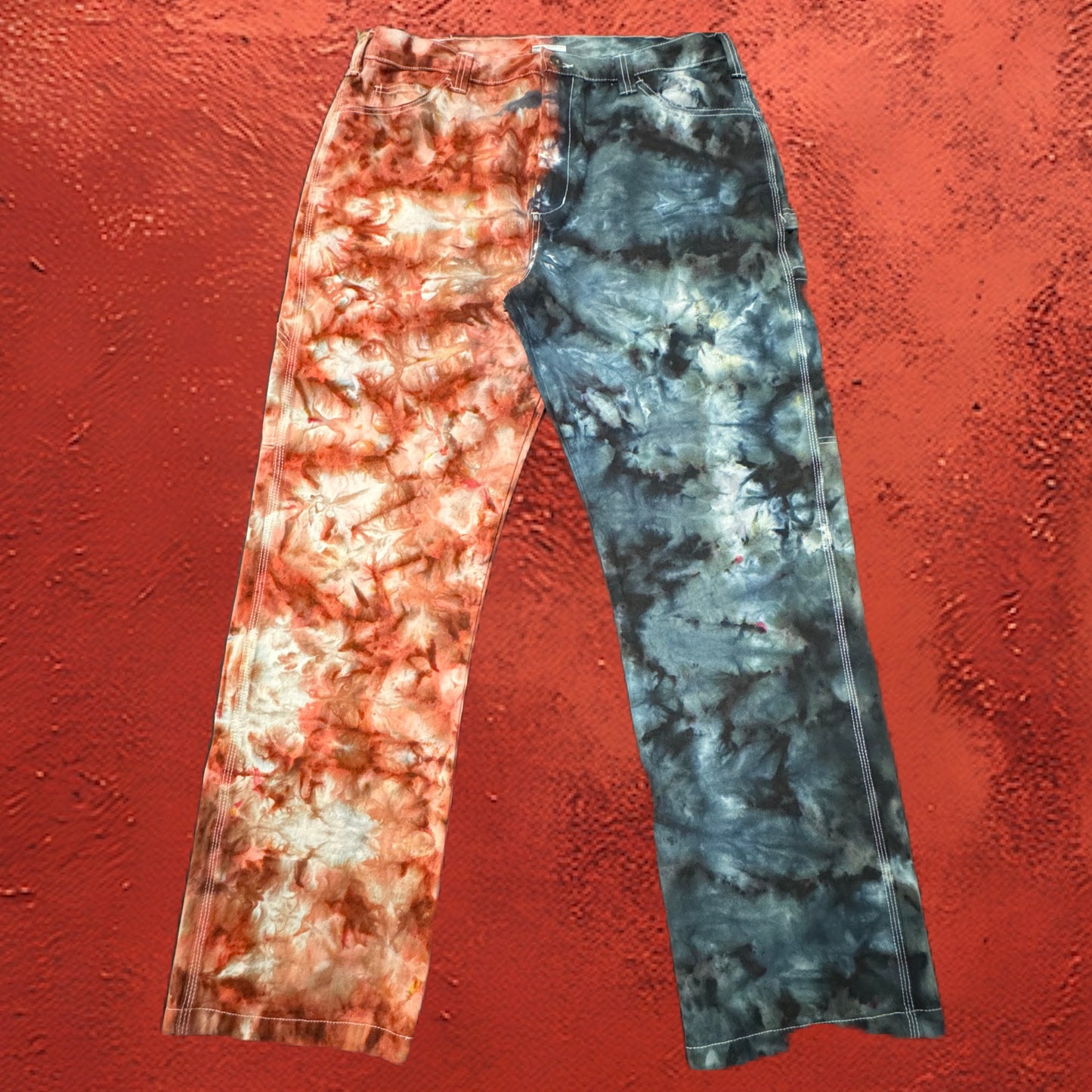 Pants /// Dickies Painters 50/50 Crump Smoke & Blood Moon Ice Dye /// Size 36W 32L