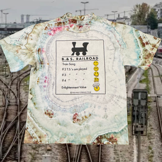 B. & S. Railroad Train Songs /// Wild Blossom Ice Dye /// Size XL