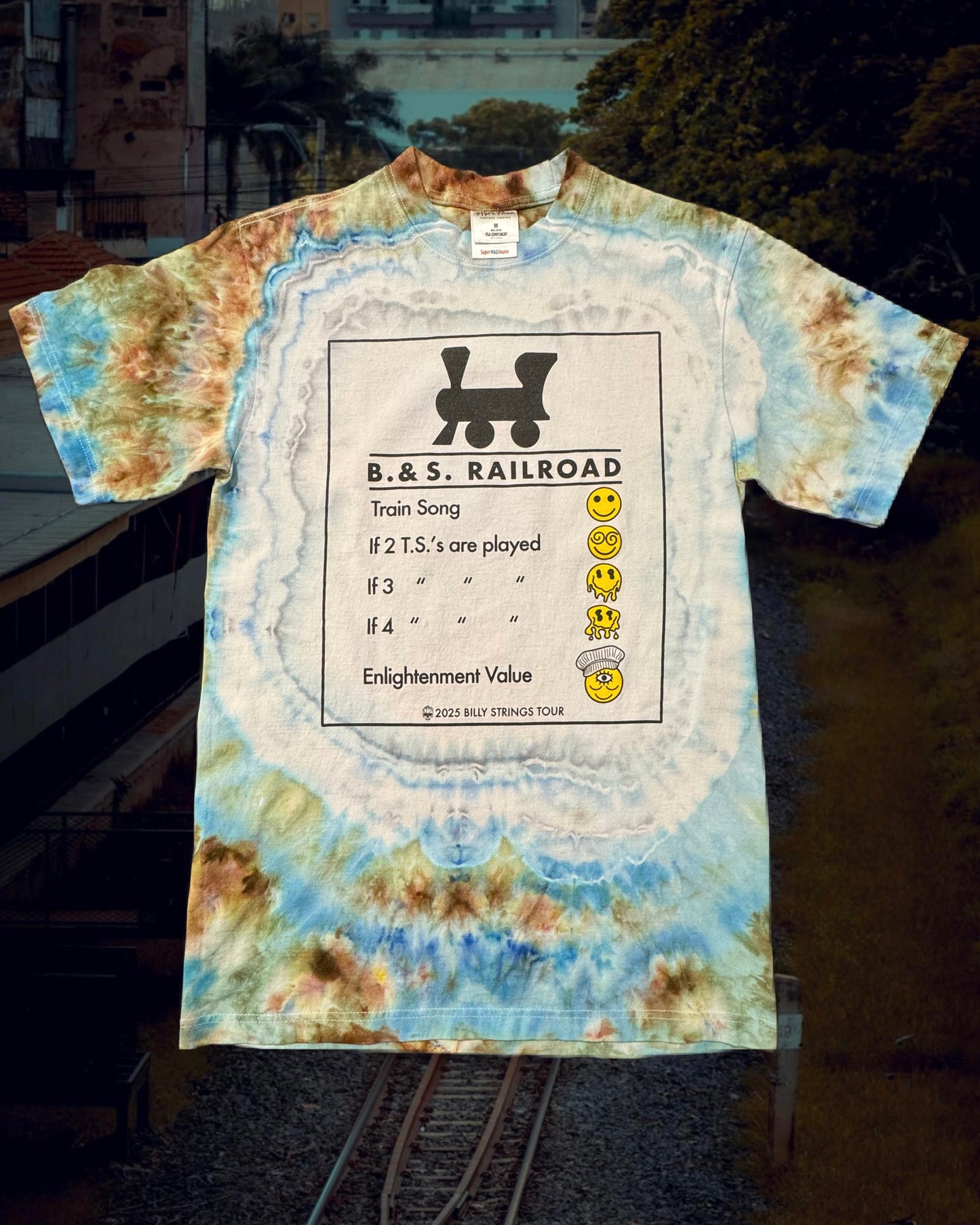 B. & S. Railroad Psychedelic Smokestack Wild Thing & Alpine Ice Dye /// Size MED