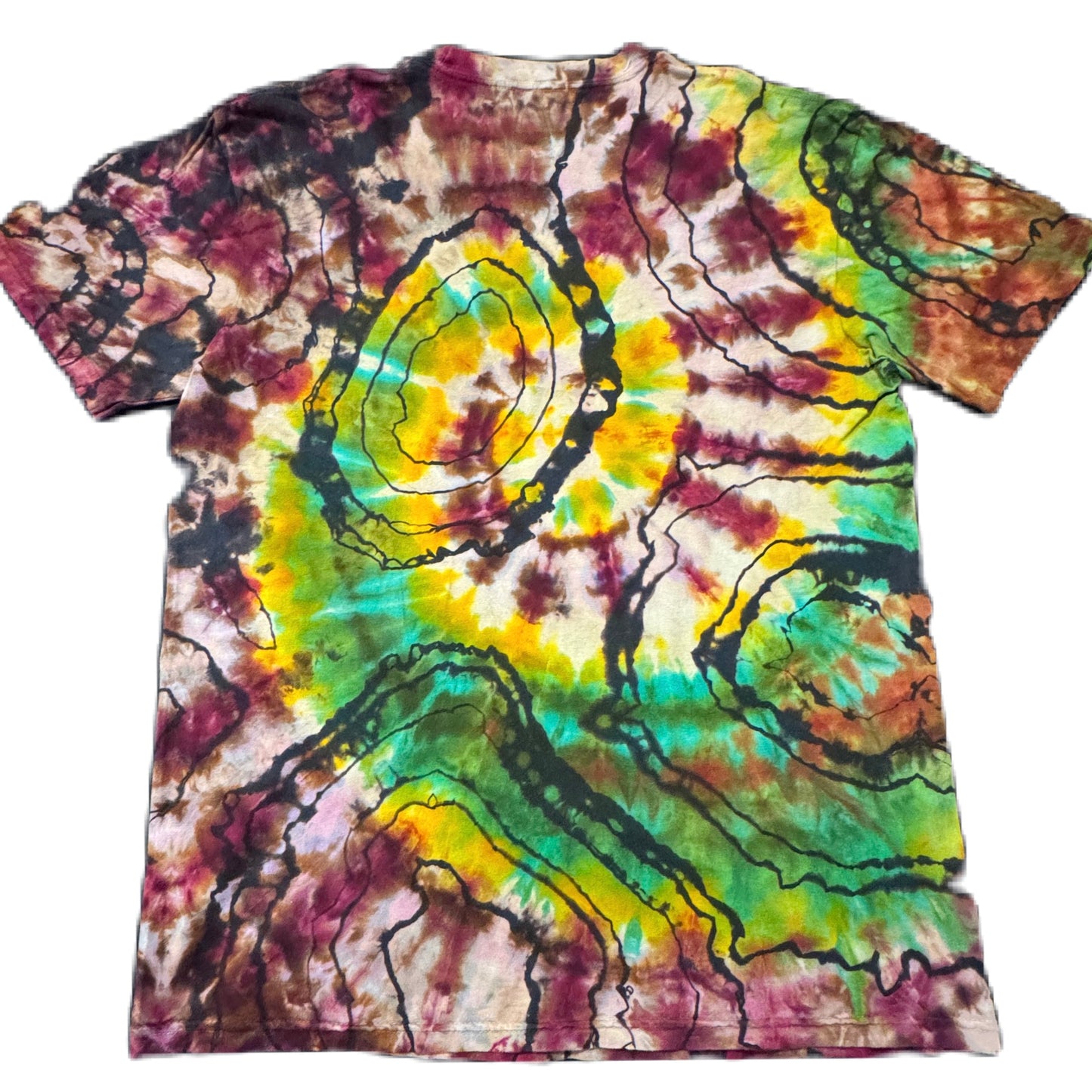 B.M.F.S. /// Billy Strings Catch & Release Reversed Hypnosis Maroon & Emerald Green Ice Dye /// Size LRG