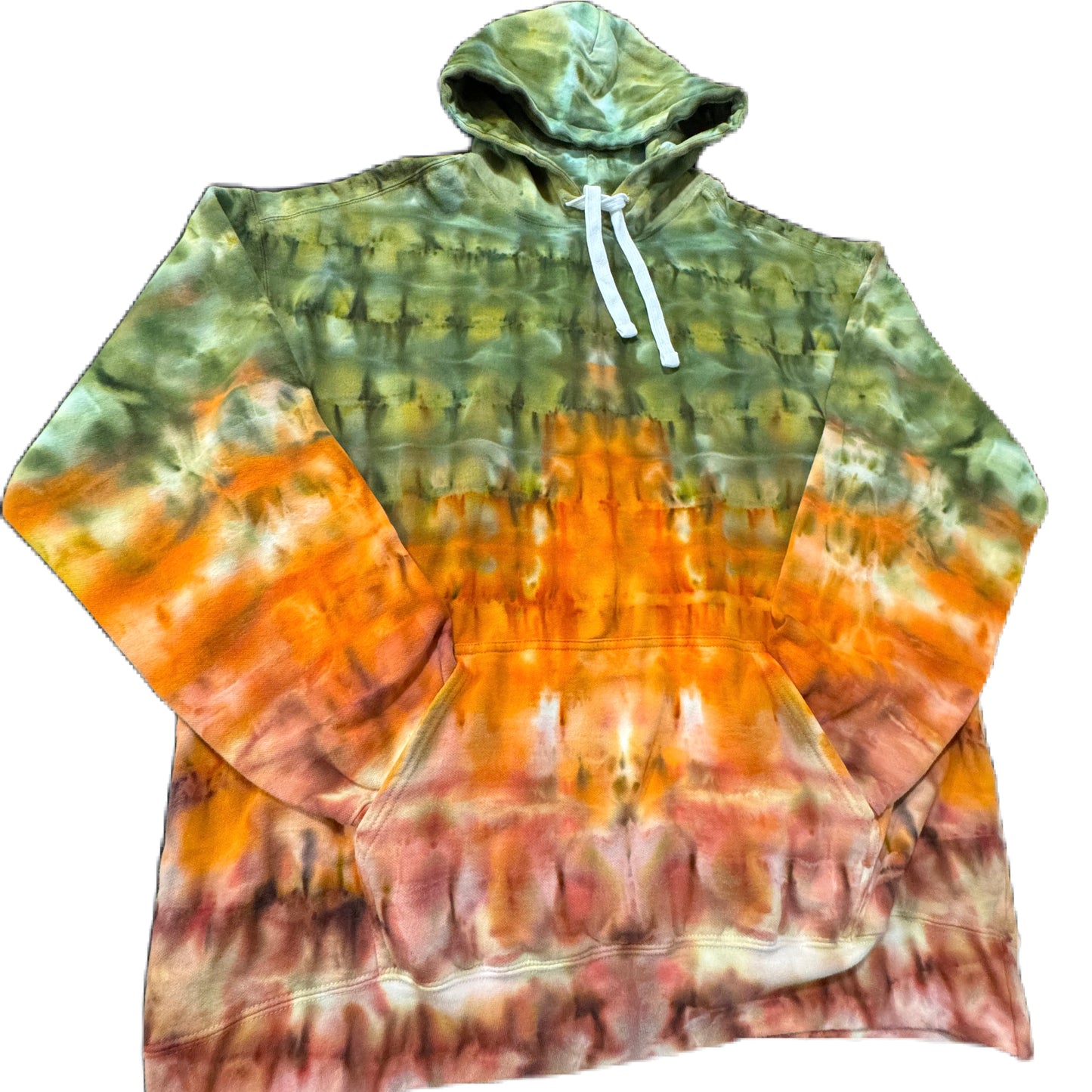 Hoodie /// Layered Autumn Ice Dye /// Size XL