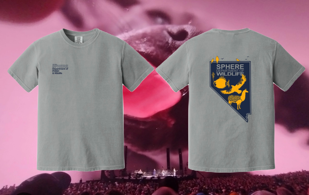 Available Now /// Las Vegas Sphere PHiSH & Wildlife Dept. Shirt