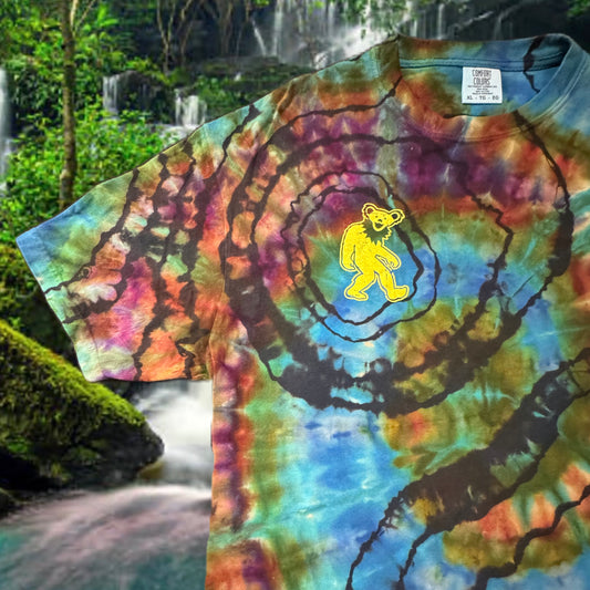 BearSquach Crossing Reversed Bluebird Swirl Ice Dye /// Size XL