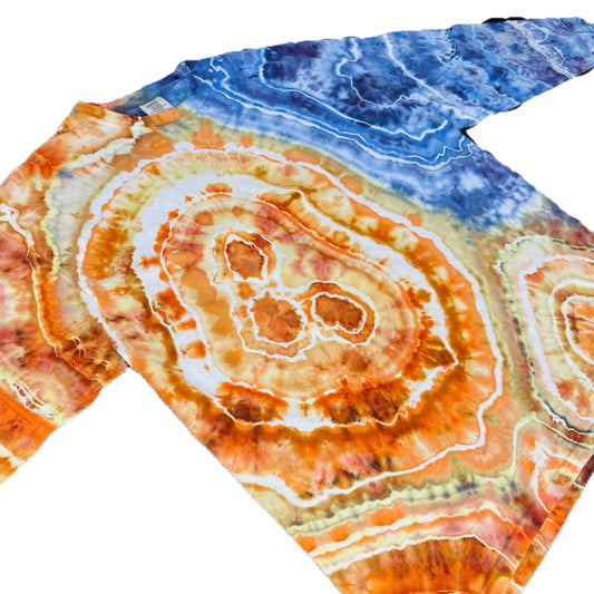 Grateful Mountain Tie Dye L/S 50/50 Fire & Ice Geode Size XXL