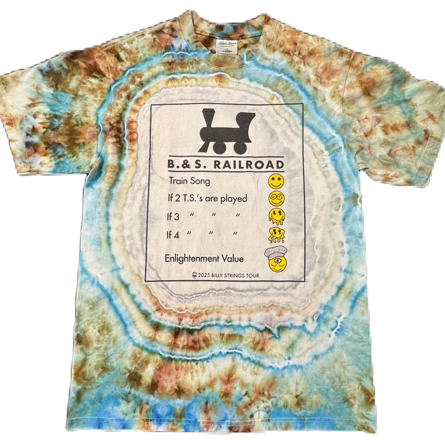 B. & S. Railroad Psychedelic Smokestack Wild Thing & Alpine Ice Dye /// Size LRG