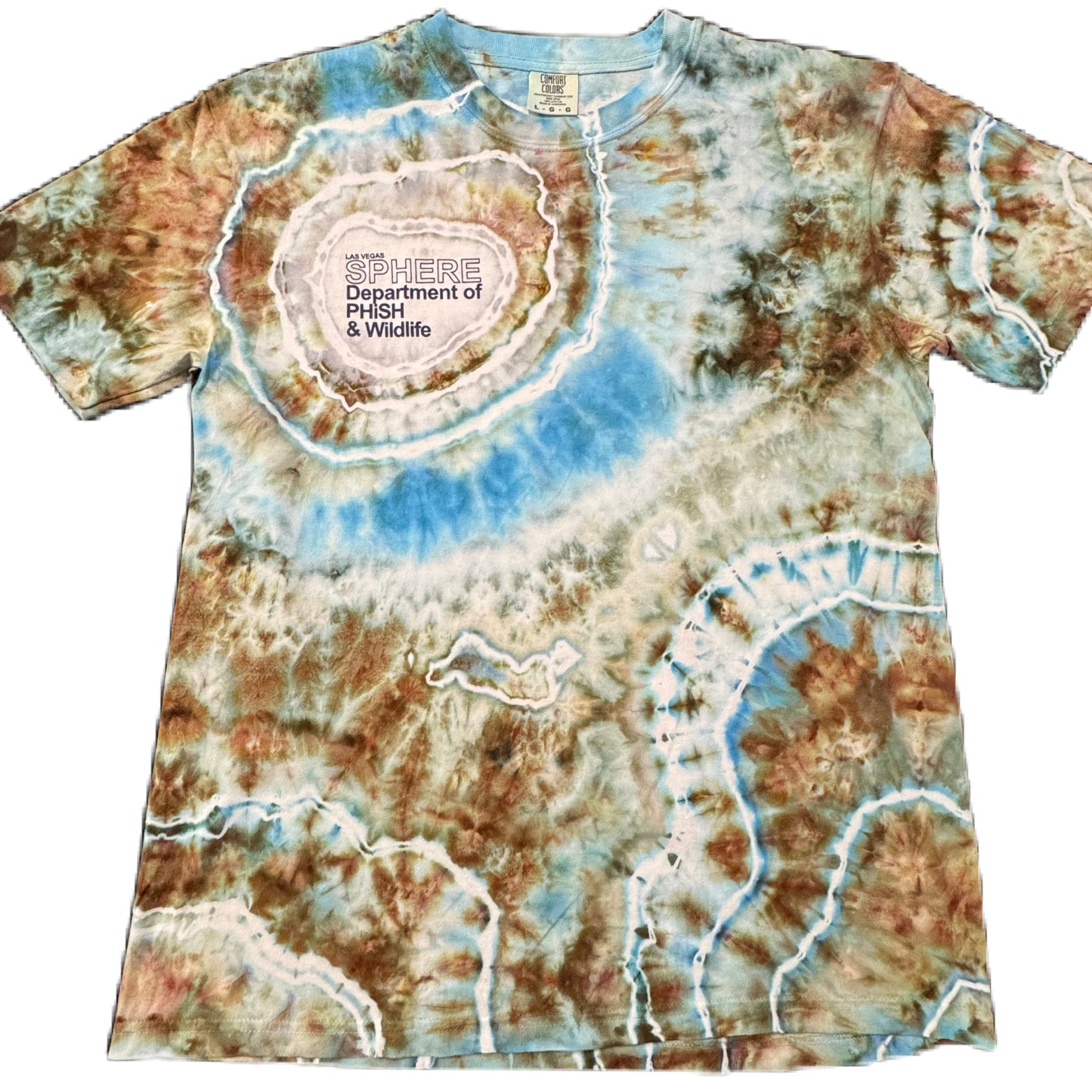 Available Now /// Las Vegas Sphere Department of PHiSH & Wildlife /// Wild Thing & Alpine Ice Dye (Available Sizes: MED, LRG, XL)